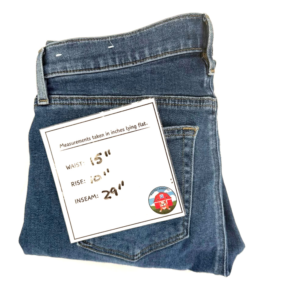 LOFT Womens The Boot Size 6 Blue Mid Rise Denim - Picture 9 of 9